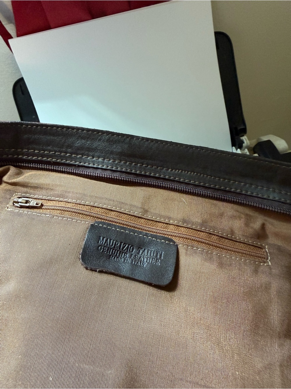 Maurizio Taiuti Floral Leather Shoulder Bag - Brown Multi - Picture 3 of 6
